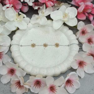 SILVER COLOURFULL FLOWER BRACELET - Image 5