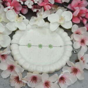 SILVER COLOURFULL FLOWER BRACELET - Image 6