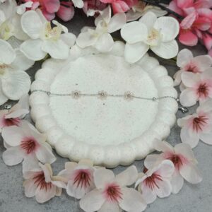 SILVER COLOURFULL FLOWER BRACELET - Image 7