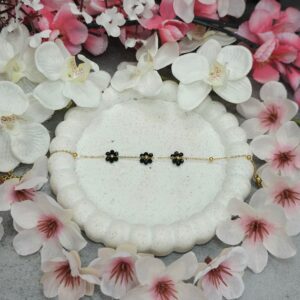GOLD COLOURFULL FLOWER BRACELET - Image 3