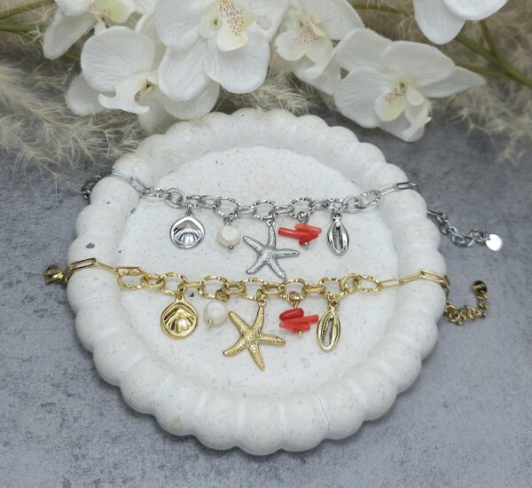 WHITE STARFISH BRACELET