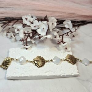 WHITE CLAMS BRACELET
